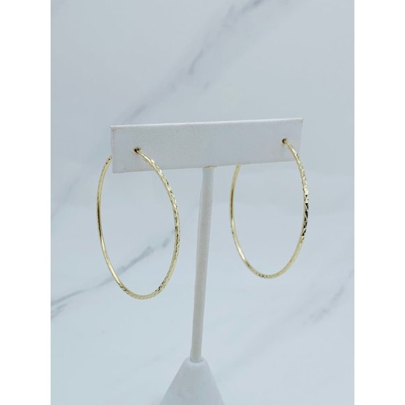 ❤️ Real 14k Gold Earrings Hoop❤️ 47mm - Aretes en oro